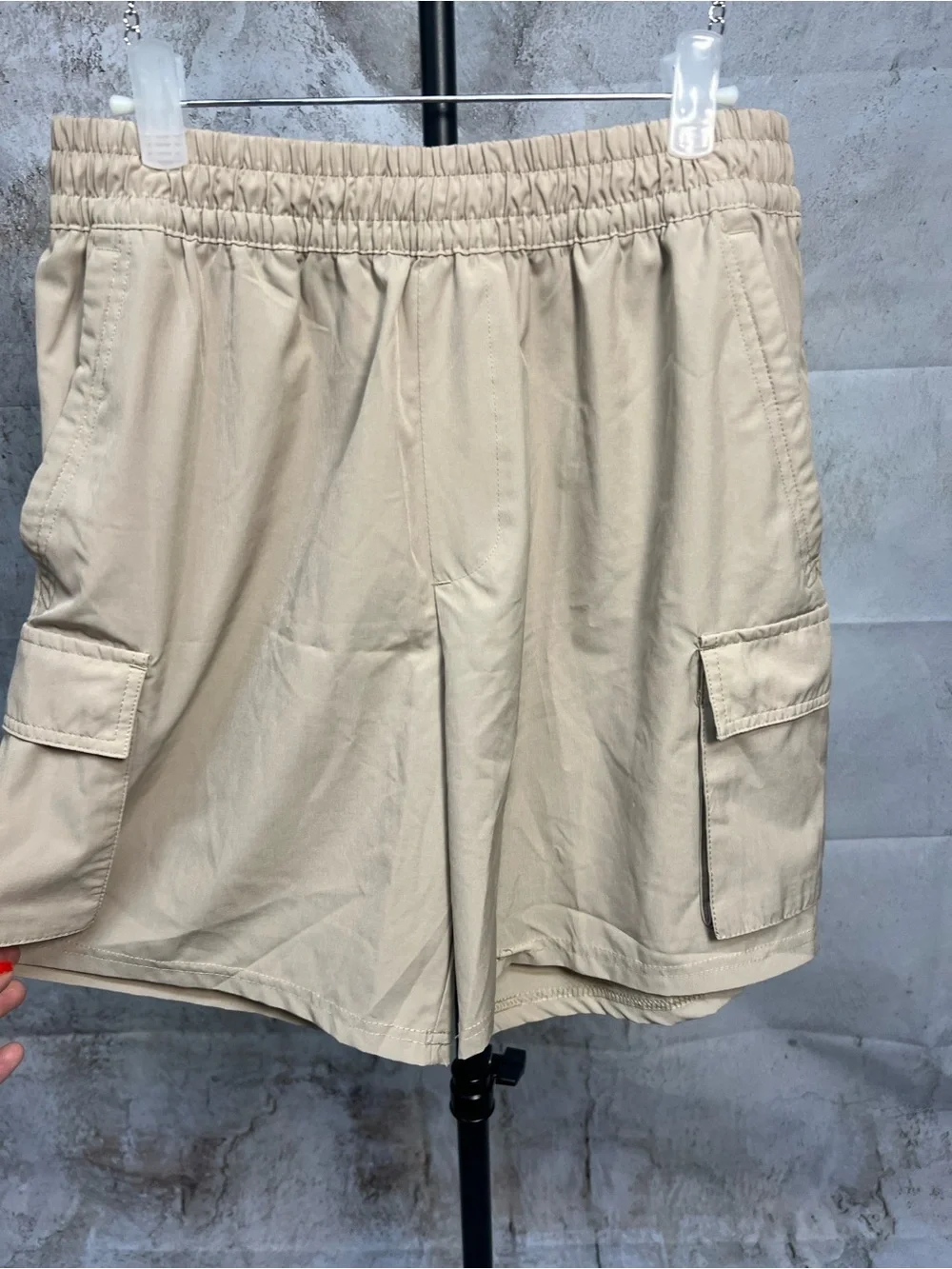 UP Khaki Quick-Dry Cargo Shorts Men’s Medium 32-34 Stretch Performance